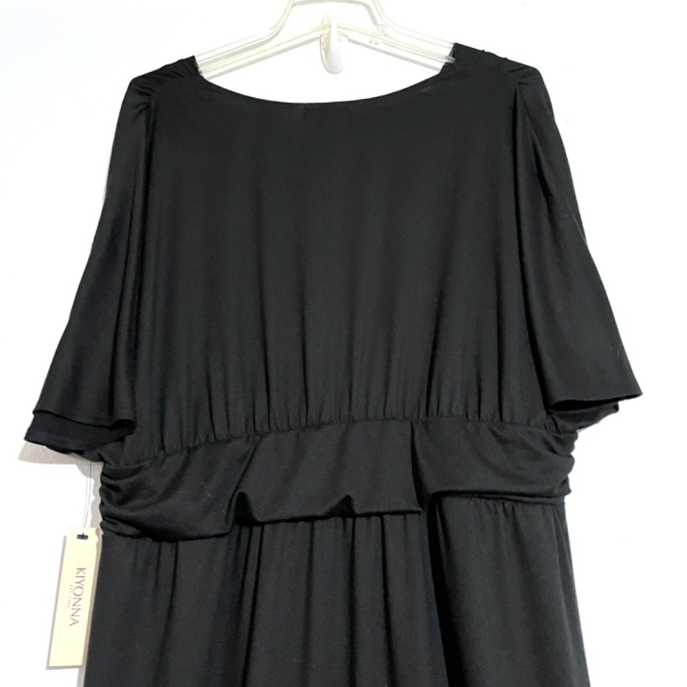 Kiyonna Vienna Black Stretch Maxi Dress Side Slits - Picture 8 of 14